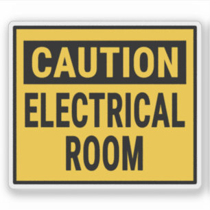 Caution Electrical Room Sticker