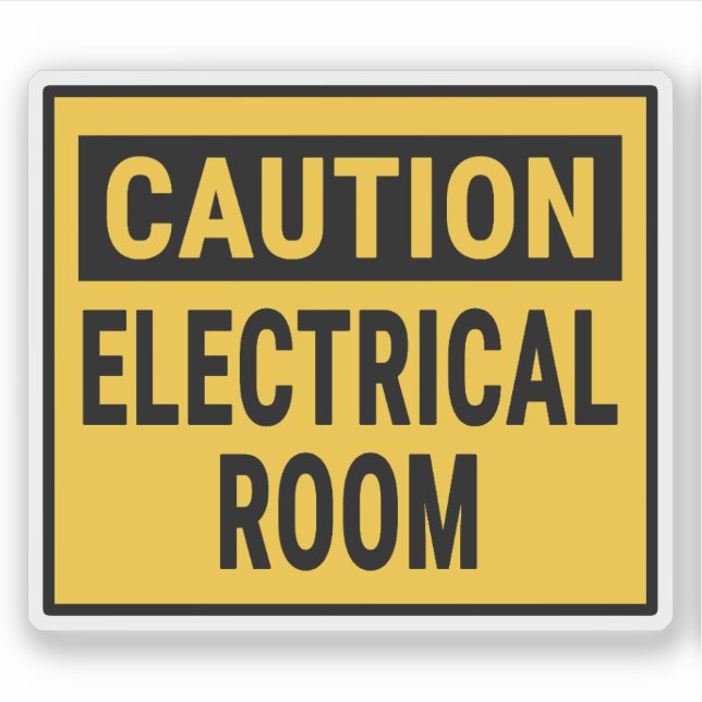 Caution Electrical Room Sticker (Front)