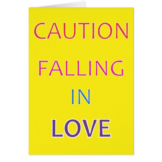 CAUTION: FALLING IN LOVE CARDS (Front)