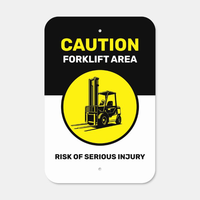 Caution Forklift Area Safety Sign (Front)