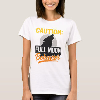 Caution Full Moon Behavior Shirt – Funny Werewolf 