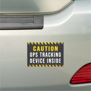 Caution Gps Tracking Device Inside Car Magnet