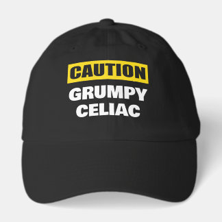 Caution Grumpy Celiac Coeliac Funny Hat