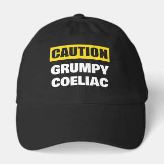 Caution Grumpy Coeliac Celiac Disease Hat