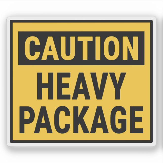 Caution Heavy Package Sticker (Front)