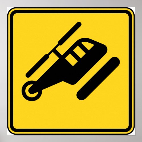 Caution Helicopter Sign