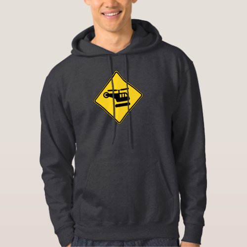 Caution Helicopter Sign Hoodie