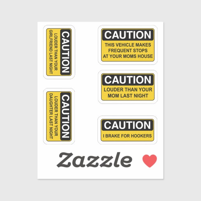 Caution Helmet Stiker Packs Sticker (Sheet)