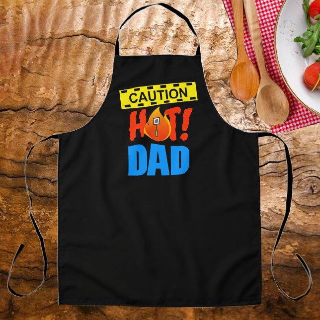 Caution Hot Dad Apron (Creator Uploaded)