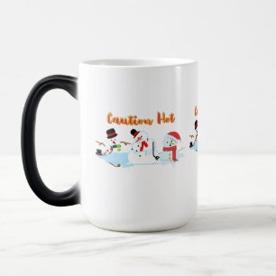 Caution Hot Melting Snowmen Color Morph Mug