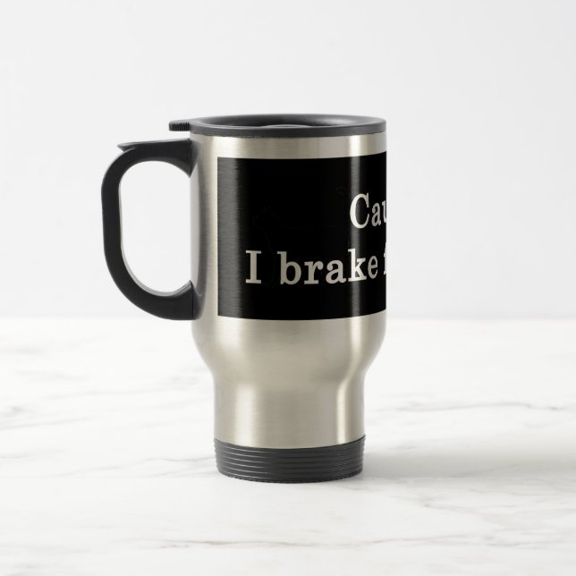 Caution I Brake For Spirits Travel Mug (Left)