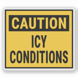 Caution Icy Conditions Sticker