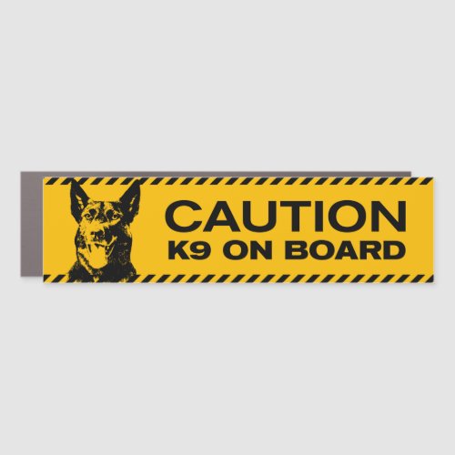 Caution K9 On Board Car Magnet