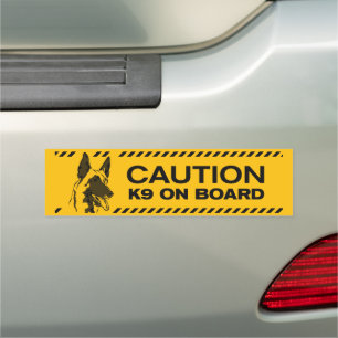 Caution K9 On Board Car Magnet