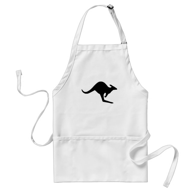 Caution Kangaroo Adult Apron (Front)