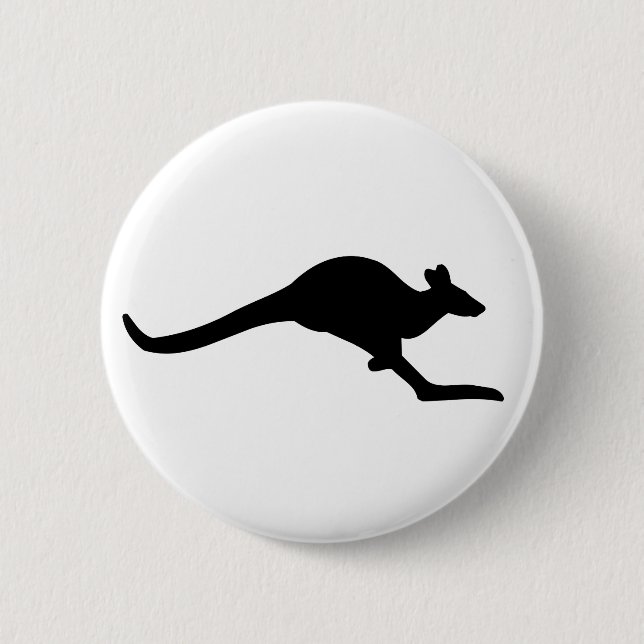 Caution Kangaroo Button (Front)