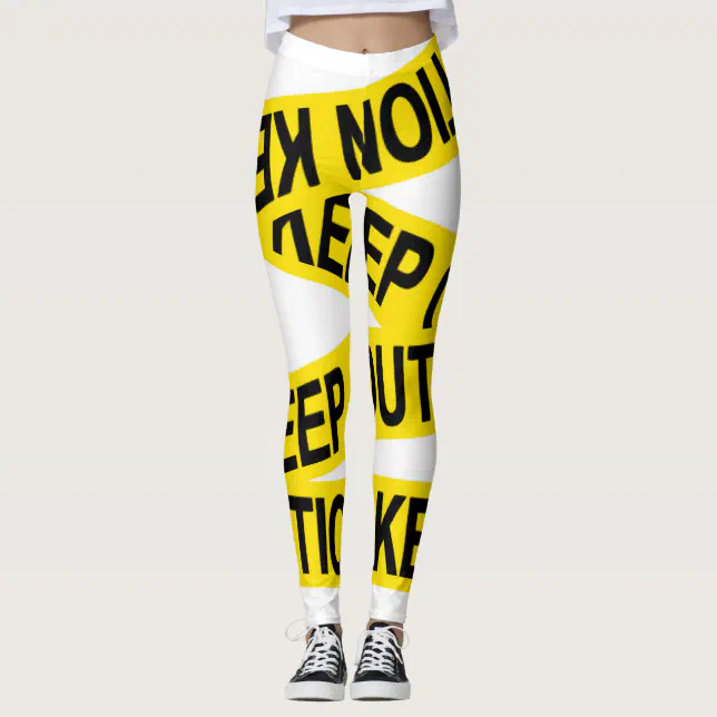 Caution Keep Out Tape Leggings Zazzle