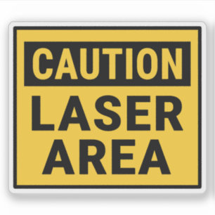 Caution Laser Area Sticker