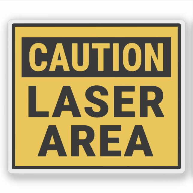Caution Laser Area  Sticker (Front)