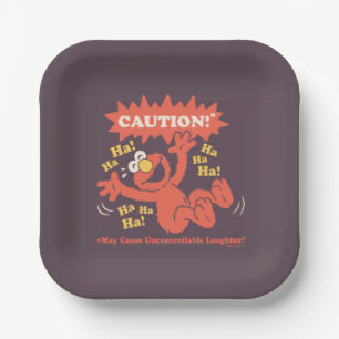 Caution Laughing Elmo Ahead Paper Plates