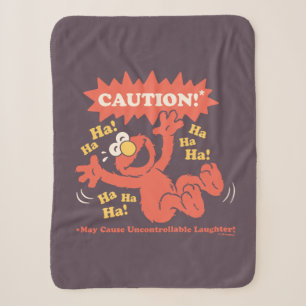 Caution Laughing Elmo Ahead Sherpa Blanket