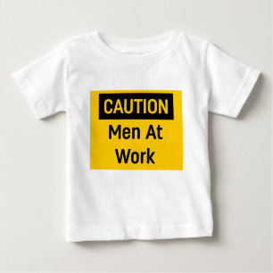 CAUTION Men at Work Baby T-Shirt