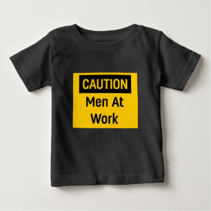 CAUTION Men at Work Baby T-Shirt
