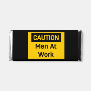CAUTION Men at Work  Hershey Bar Favors