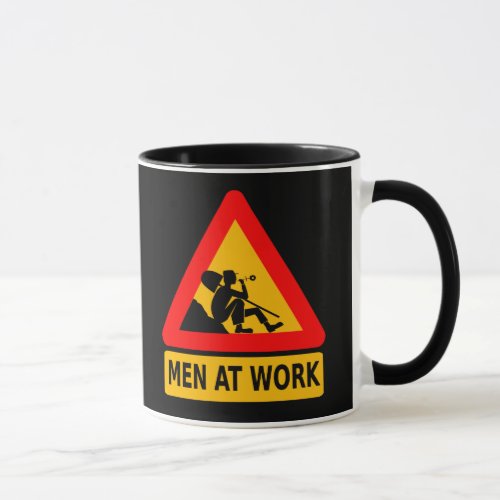 Caution Men at Work Mug