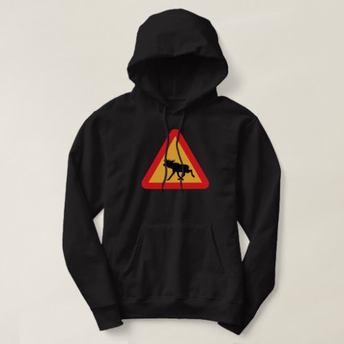 Caution Moose Swedish Traffic Sign Hoodie