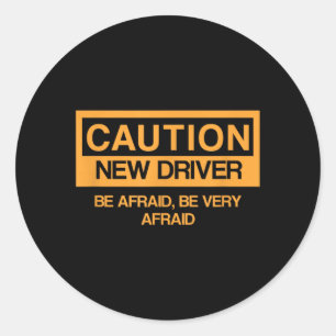 Caution New Student Driver Funny Classic Round Sticker
