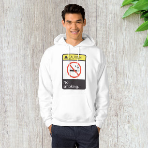 Caution No Smoking Sign Hoodie