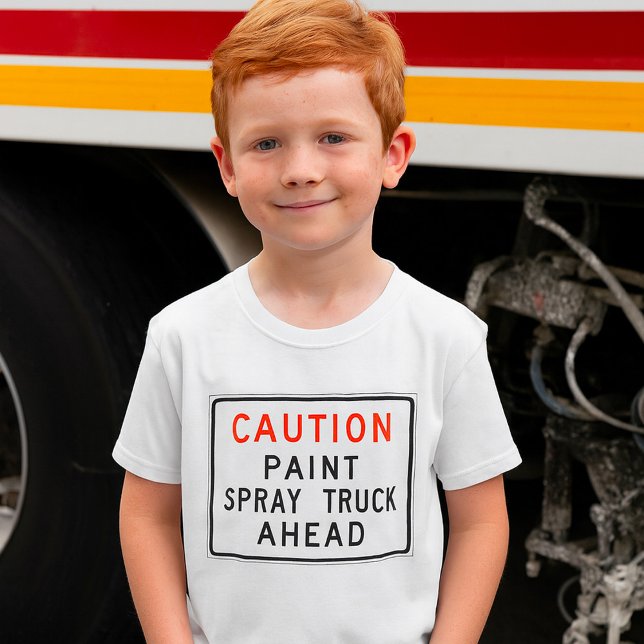 Caution Paint Spray Truck Ahead T-Shirt (Creator Uploaded)