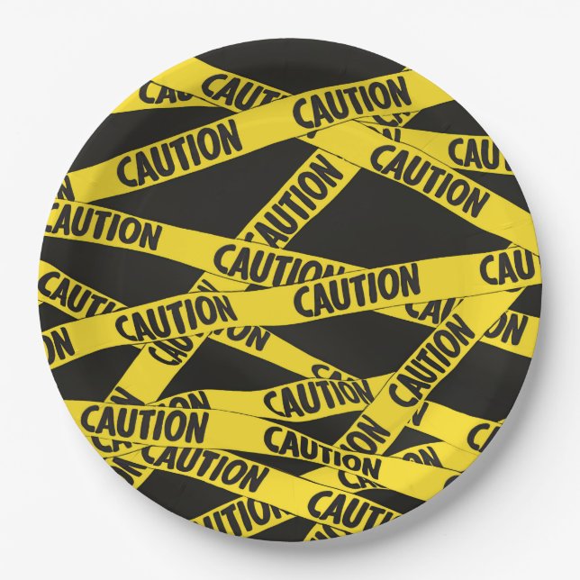 Caution Paper Plates (Front)