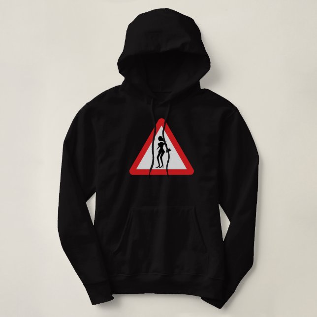 Caution Prostitute (Attenzione Prostitute) Hoodie (Design Front)