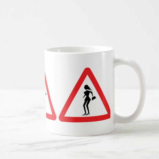 Caution Prostitute (Attenzione Prostitute) Sign Coffee Mug (Right)
