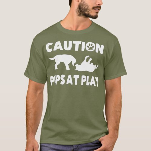 Caution Pups At Play Gay Bear Shirt Dark