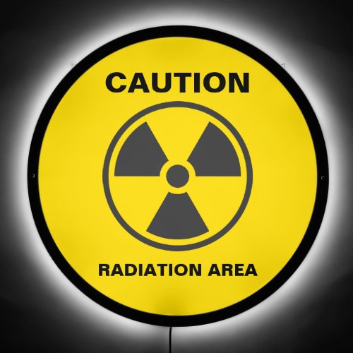 Caution Radiation Area Yellow LED Sign