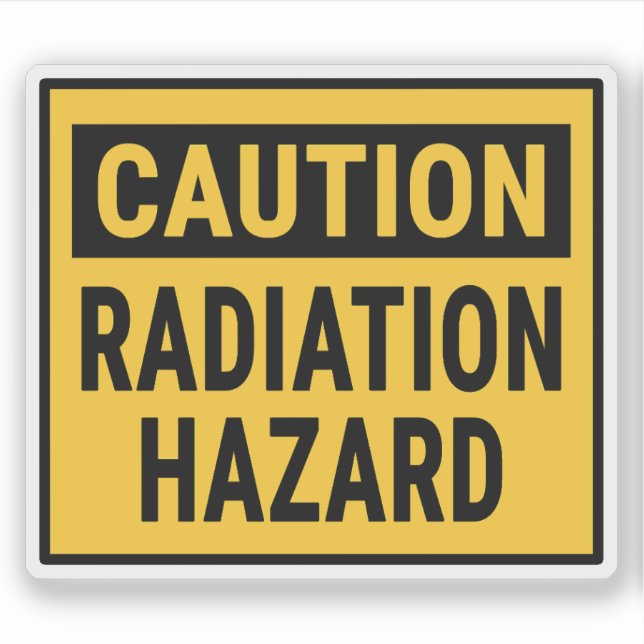Caution Radiation Hazard Sticker (Front)