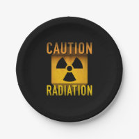 Caution Radiation Symbol Retro Atomic Age Grunge :