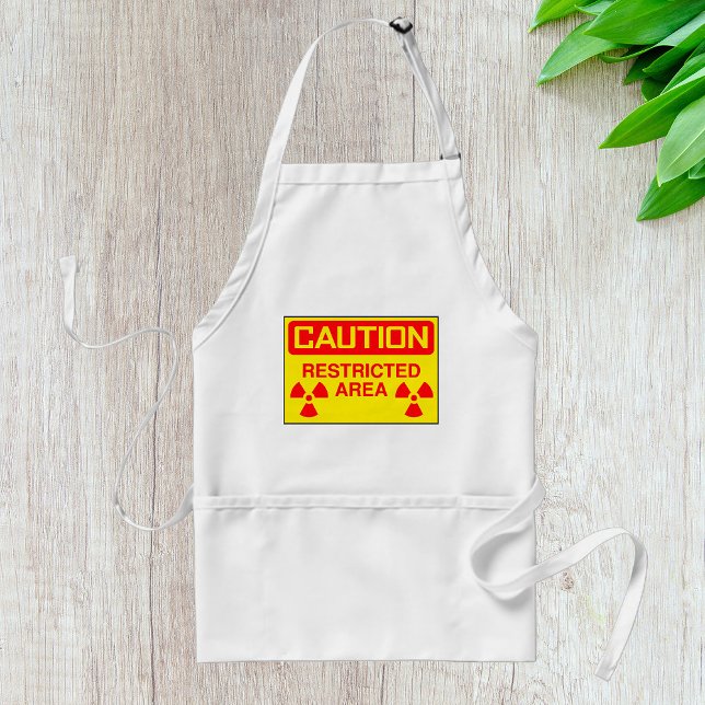 Caution Restricted Area Radiation Hazard Warning Adult Apron (Creator Uploaded)