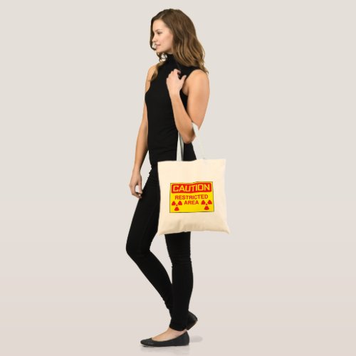Caution Restricted Area Tote Bag