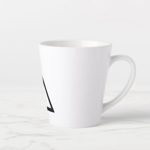 Caution Safety Symbol Black Triangle Shape Latte Mug