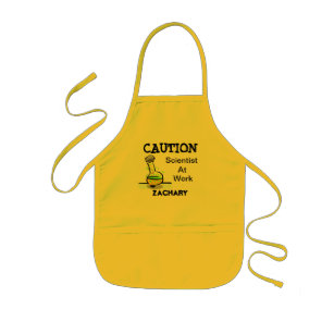 CAUTION - Scientist at Work Apron Personalized