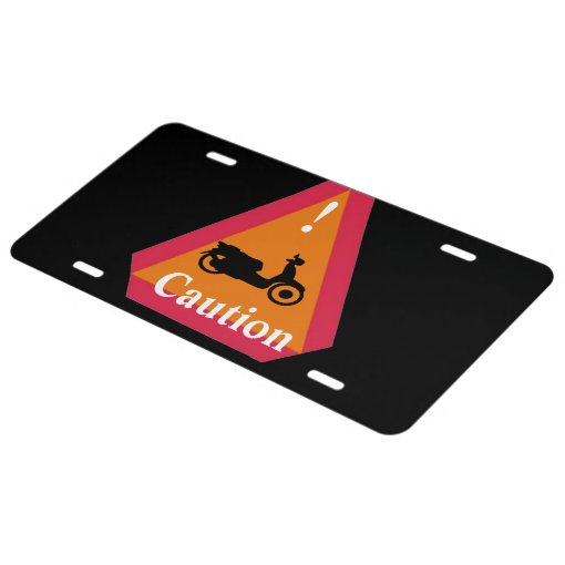 Caution Scooter License Plate | Zazzle