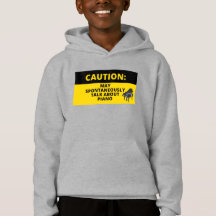 Caution Sign Funny Grand Piano Pianist Humor