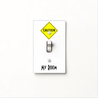 "Caution" Sign-Light Switch Plate