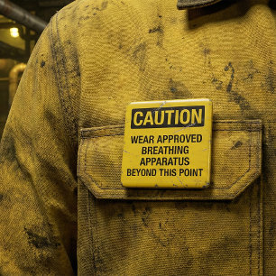 Caution Sign Wear Approved Breathing Apparatus Button