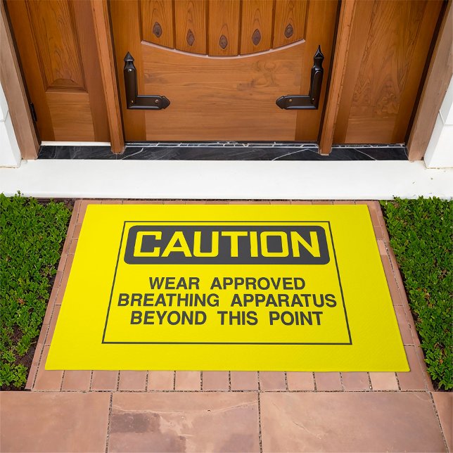 Caution Sign Wear Approved Breathing Apparatus  Doormat (Creator Uploaded)