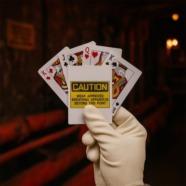 Caution Sign Wear Approved Breathing Apparatus  Poker Cards (Creator Uploaded)
